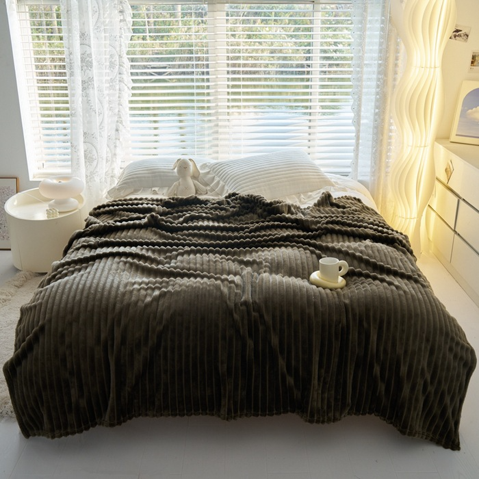 CozyLoomy Luxury Ribbed Fleece Blanket