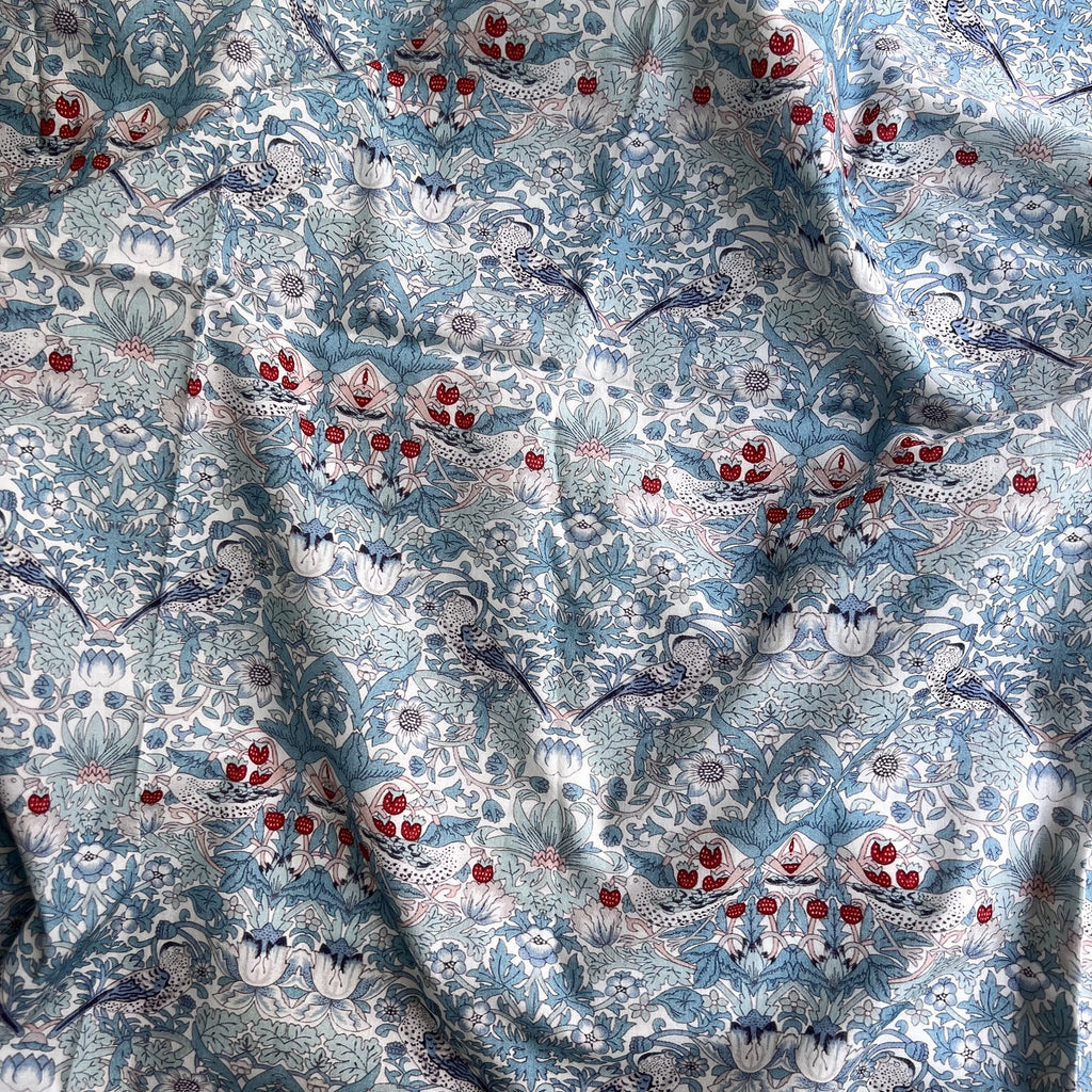Strawberry Thief Printed Fabric for Cheongsam Dress