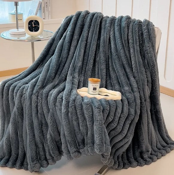 CozyLoomy Luxury Ridded Fleece Blanket