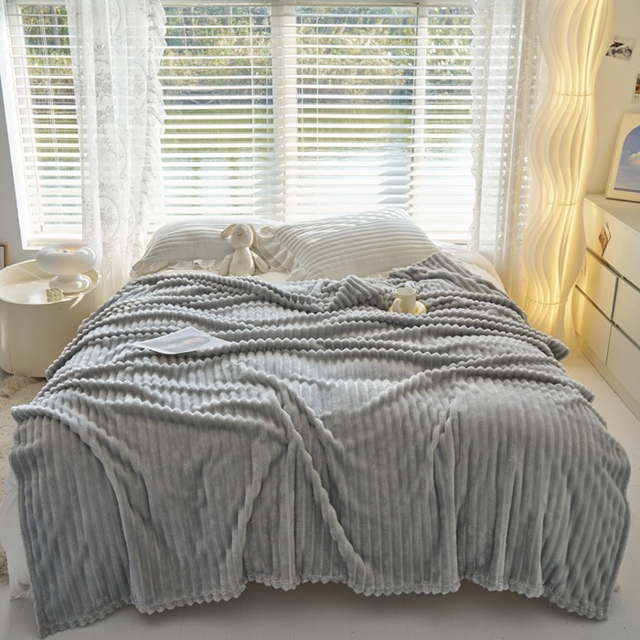CozyLoomy Luxury Ribbed Fleece Blanket